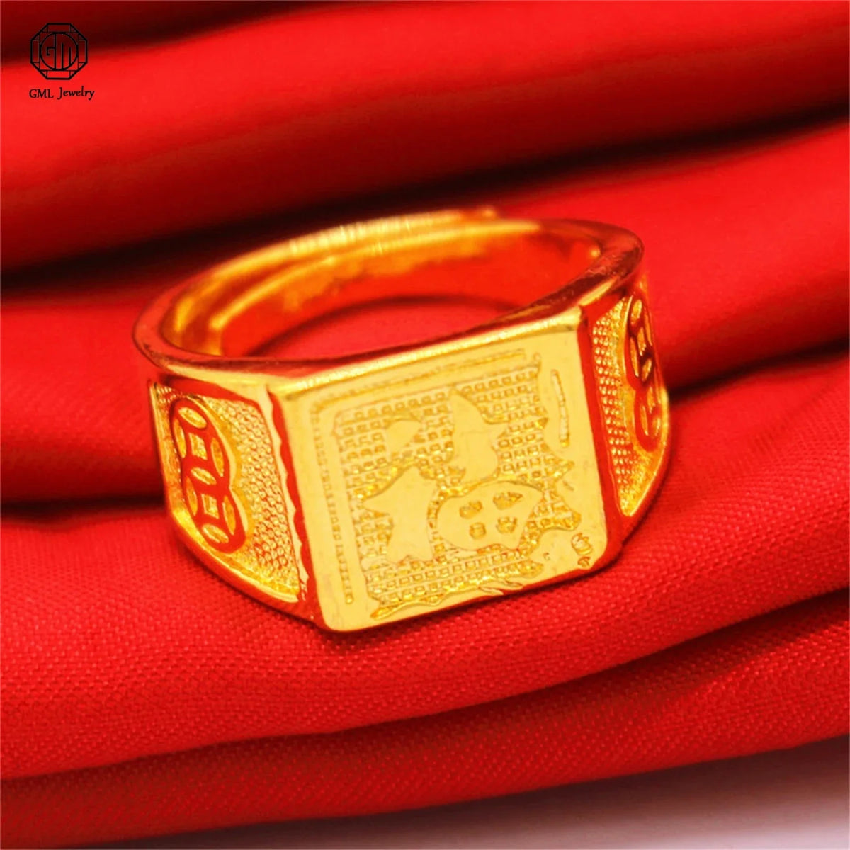 Sand Gold Adjustable Ring Matte Wide Band Openable Fade Resistant Unisex Couple Jewelry Solid Minimalist Gift