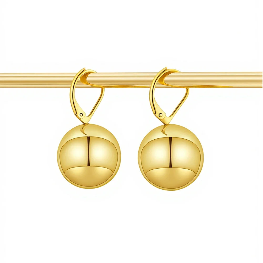 ENFASHION Aretes De Mujer Grossy Hollow Steel Ball Earrings For Women's Stainless steel 18K Plated Gold Fashion Jewelry E251838