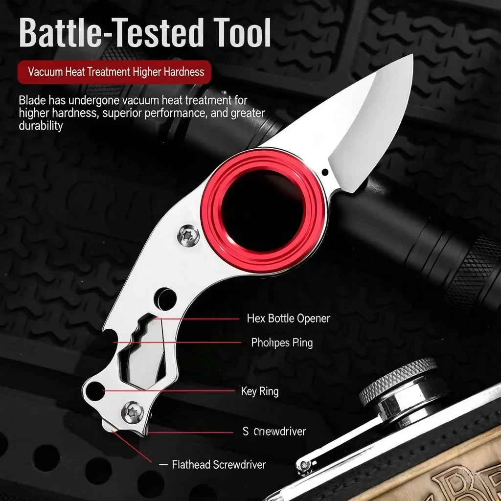 Mini Portable Stainless Steel Outdoor EDC Tool Key Chain Pendant Is the Perfect Tool for Opening Packages and Daily Use