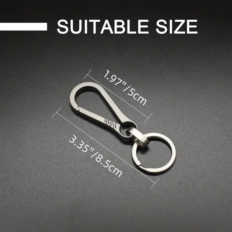 1PC Titanium Alloy Keychain Tiranium Buckle Key Ring Car Accessor Waist Hanging Chain Ring Buckles Opener EDC Outdoor Tool