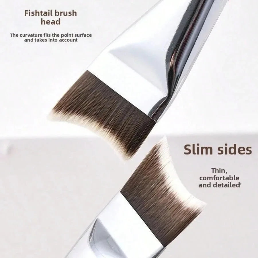 Upgraded Crescent Design Foundation Makeup Brush Ultra-thin Smooth Application Liquid Mask Spatula Makeup Brushes Beauty Tools