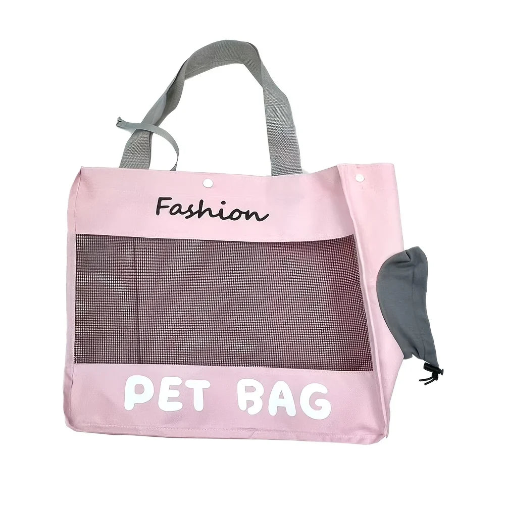 Fashion Portable Pet Tote Bag Breathable Mesh Cat Dog Shoulder Bag Outdoor Travel Handbag Small Puppy Kitten Transport Bag