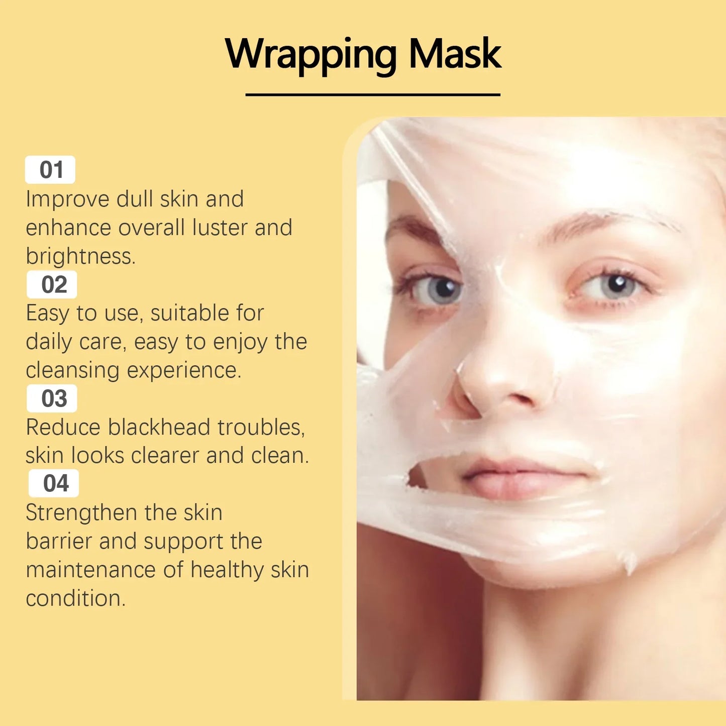 HOYGI Turmeric Collagen Mask Cleansing Pore Improves Spots Gentle Exfoliation Brightening Dullness Smoothing Peel-off Mask 75g
