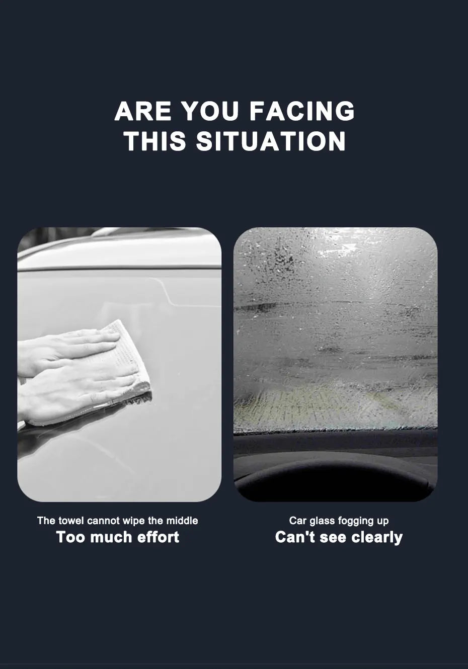 SEAMETAL Car Front Windshield Defogging Brush Telescopic Long Handle Car Household Glass Clean Brushes Dust Remover Tool