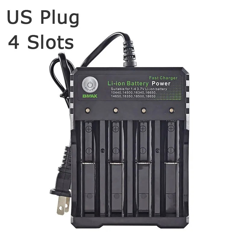 18650 Li-ion Battery Charger 4 Slots AC 110V 220V EU/US Dual For 18650 Charging 3.7V 4.2V Rechargeable Charge for 18500
