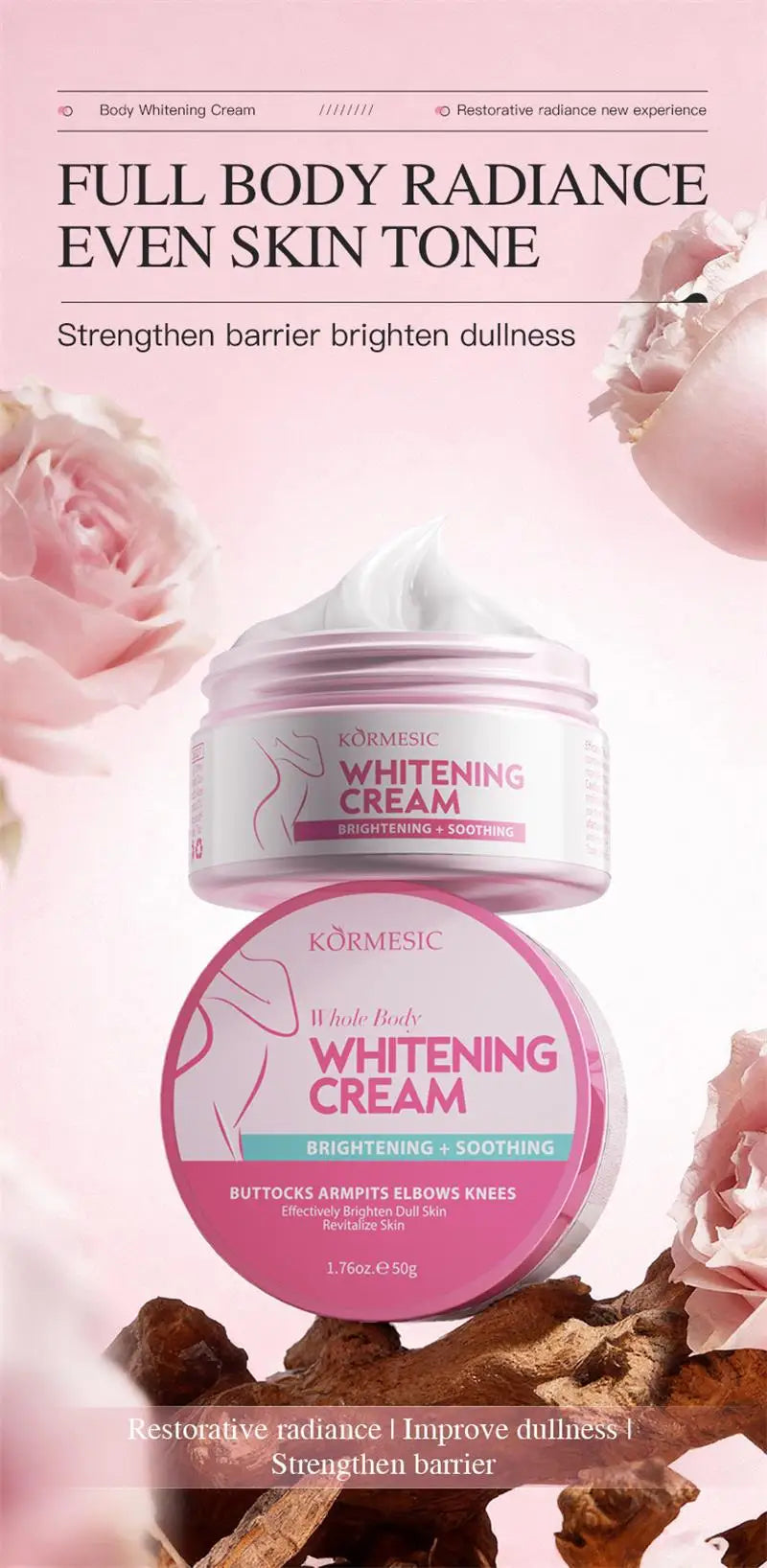 Glutathione Niacinamide Body Lotion Skin Brightening Hydrate Revitalize Even Skin Tone Whitening Face Bleaching Lightening Care