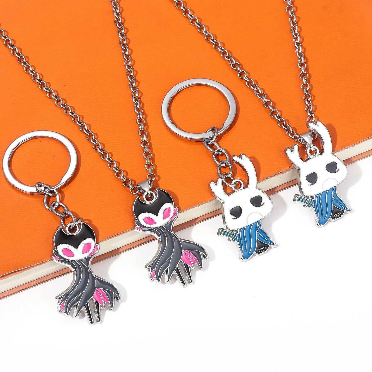 Game Hollow Knight Keychain The Grimm Theater Master Metal Keychain Pendant Game Peripheral Jewelry Unisex Keychain Pendant