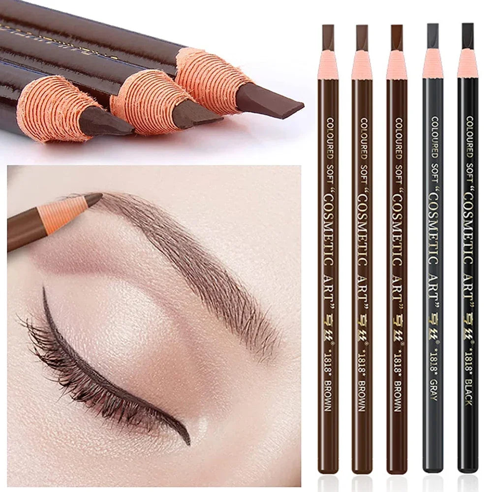 5PCS Professional Microblading Pencil Permanent Eyebrow Pencil Tattoo Waterproof Art Tint Makeup Eye Brow Pen Enhancers Cosmetic