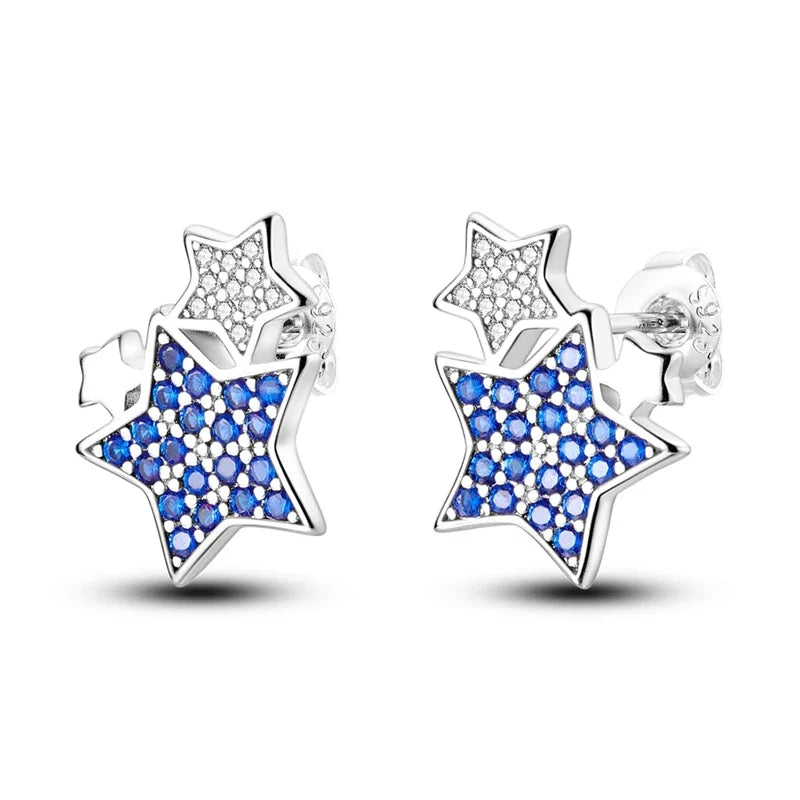 Original 925 Sterling Silver Colorful Cute Animal Pet Stud Earrings For Women Collocation For Girlfriend Birthday Gift