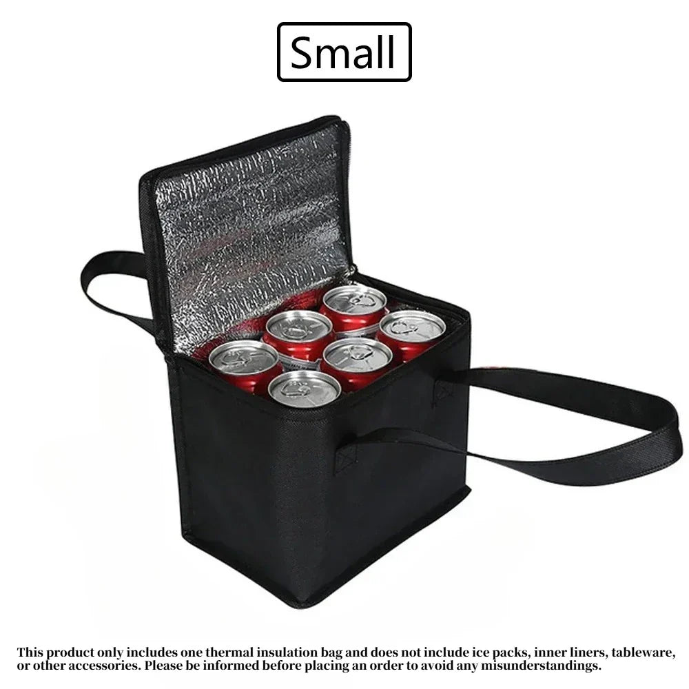 Foldable Insulated Lunch Cooler Bag Portable Thermal Food & Drink Carrier for Picnic Work Beer Delivery
