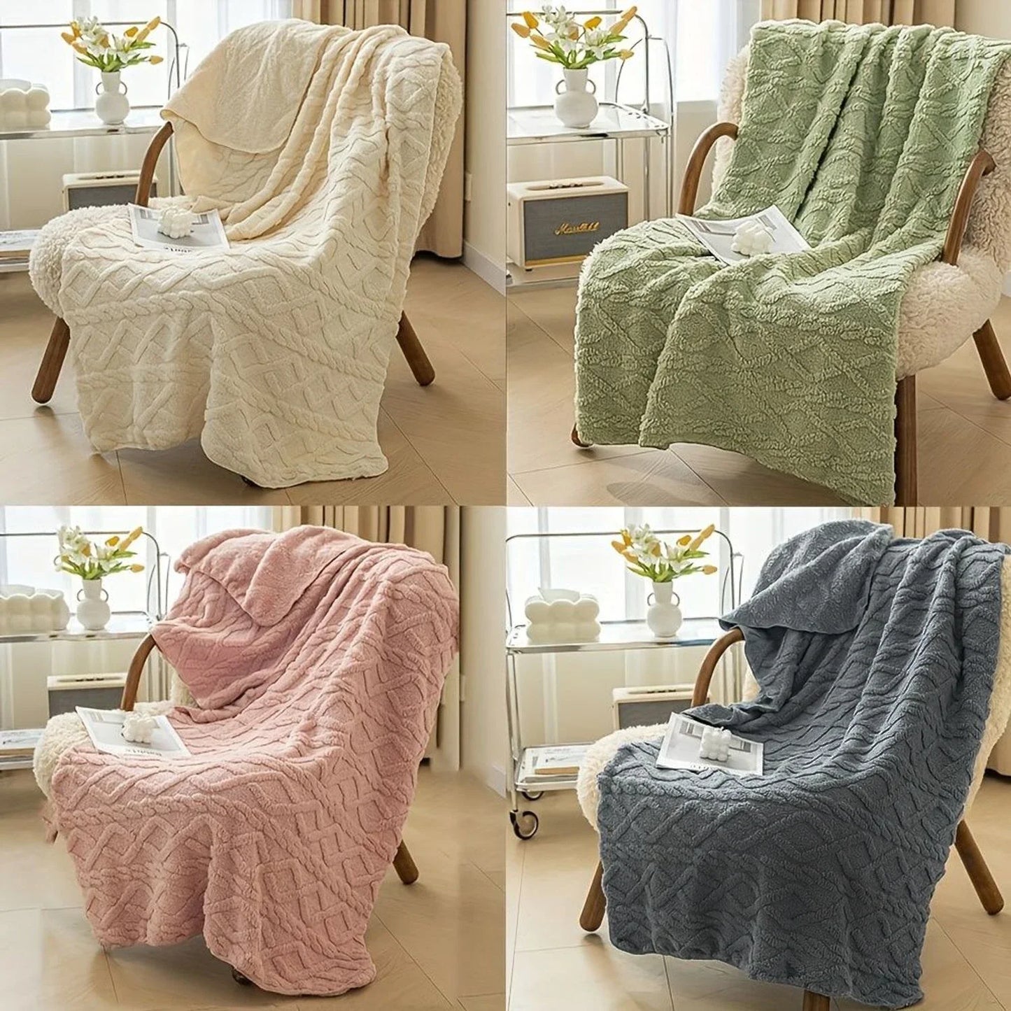 1pc Luxurious Fleece Blanket - Ultra-Soft 3D Plush Dense Weave, For Christmas , All-Season Cozy Flannel Throw Best Price In  EU