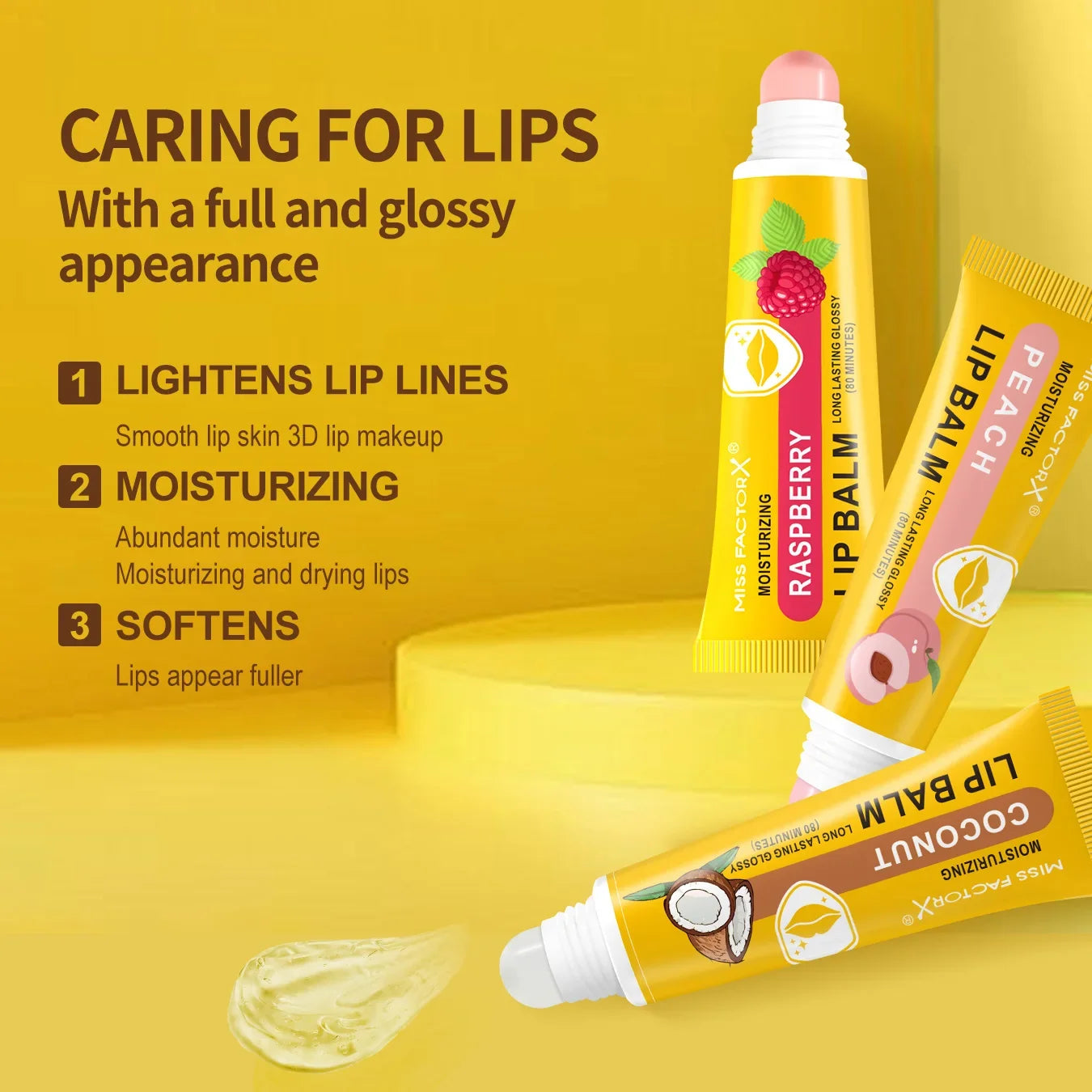 3-Piece Cardboard Lipstick Set -10ml * 3PCS Portable Belt Deep Moisturizing and Gloss Autumn and Winter Care Lipstick
