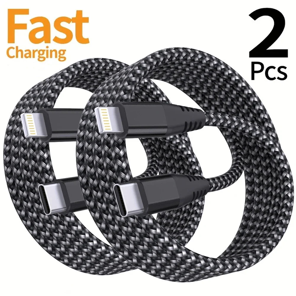 LAIHONEN 1 Pack MFi Certified USB C to Lightning Nylon Braided Fast Charging Cable 1M 2M 3M for iPhone 13 12 11 Pro Max