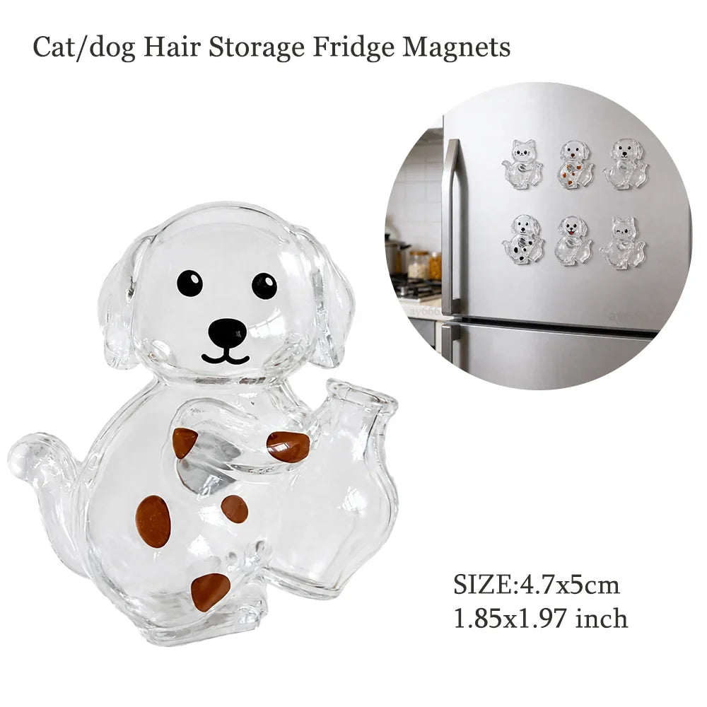 Transparent Dog Hair Storage Pendant Dog Hair Collector Keychain Pet Hair Memorial Bottle for Pet Lovers DIY Memorial Keychain