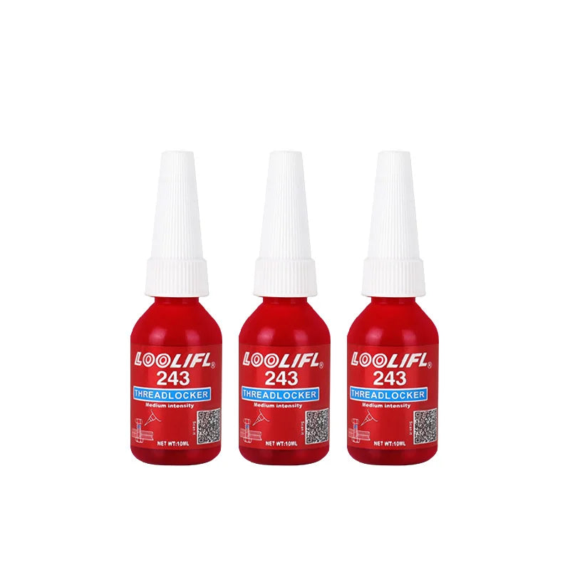 LOOLIFL Blue Thread Locker 243 Nuts-Bolts Locker, Screw Adhesive Lock Tight Seal Fasteners Anaerobic Curing Metal Glue,Rustproof