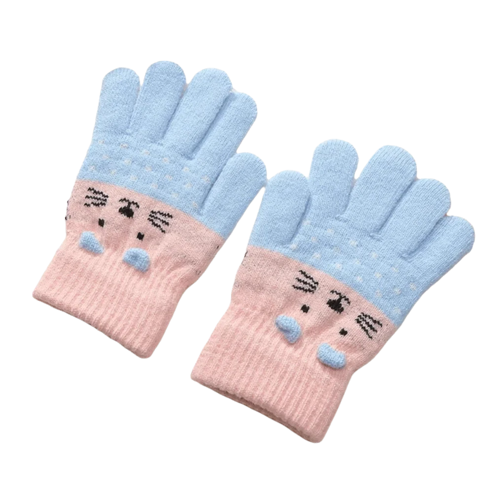 3- 10Years Old Fashion Warm Winter Gloves Coldproof Candy Color Children Mittens Soft Elastic Gloves Outdoor