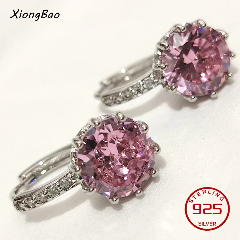 925 Sterling Silver Earrings New Women Elegant Temperament Sterling Anniversary Gift Fashion Jewelry Accessories Geometric Ears