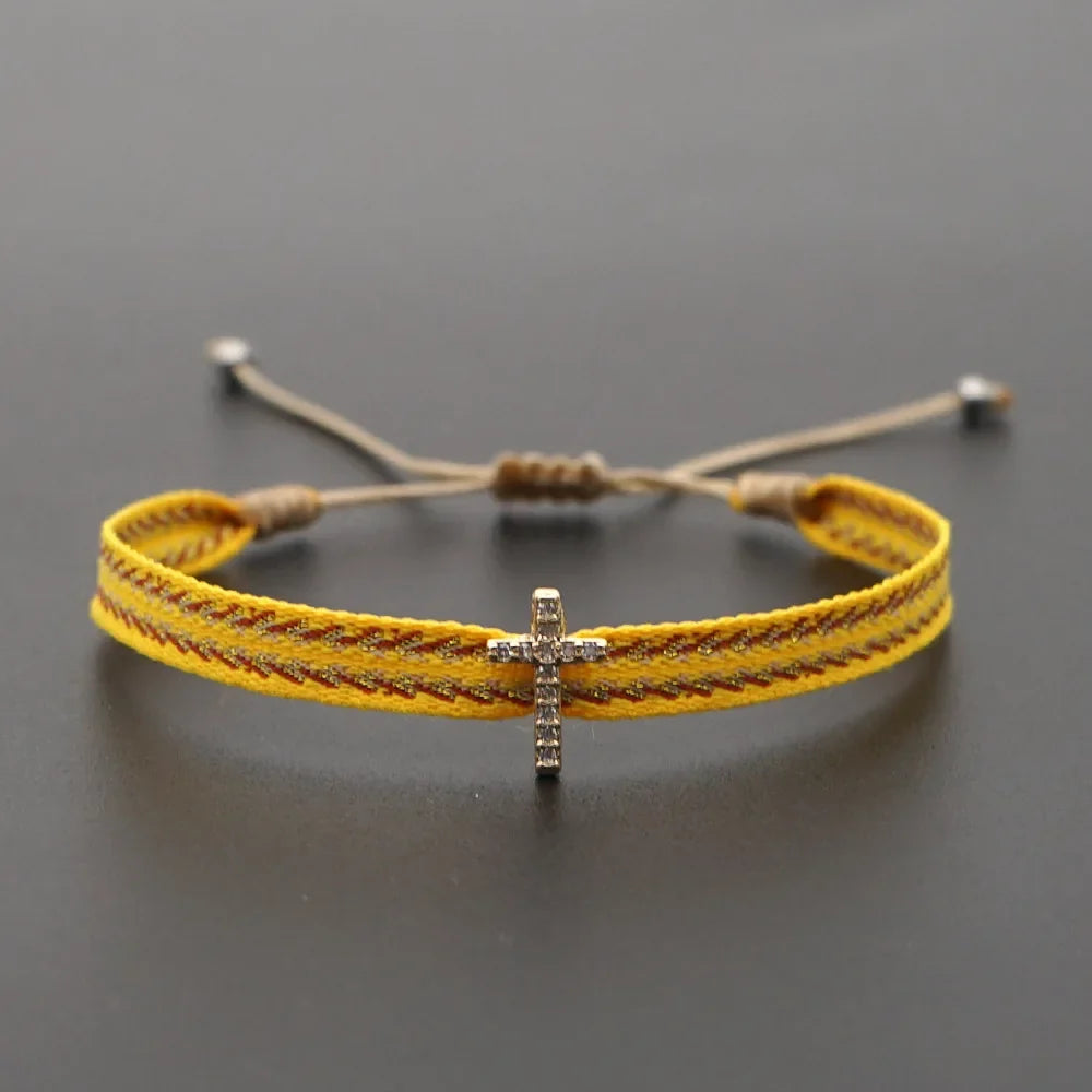 KKBEAD Fabric Cloth Bracelet For Women Braided Bracelets Bohemian Boho Summer Beach Jewelry Gift CZ Pulseras Accessories