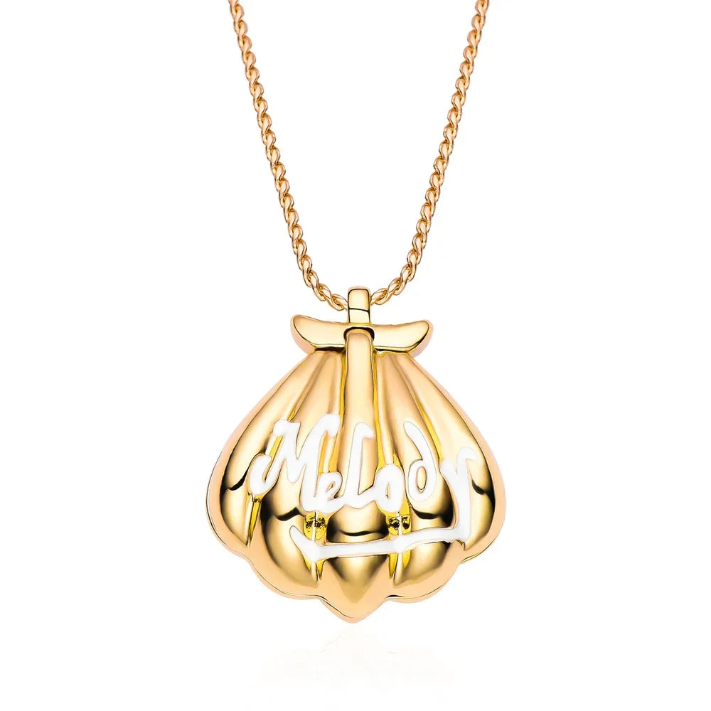 Fashion Melody Mermaid Shell Pendant Design New Luxurious Exquisite Romantic Necklace Jewelry for Wife Daughter Dream Gift