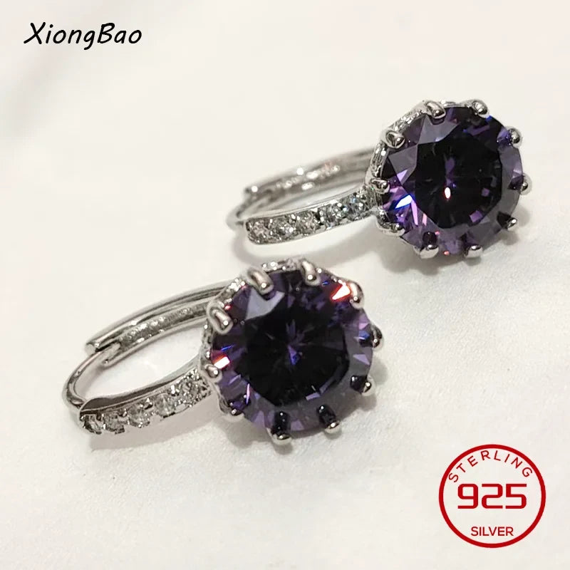 925 Sterling Silver Earrings New Women Elegant Temperament Sterling Anniversary Gift Fashion Jewelry Accessories Geometric Ears