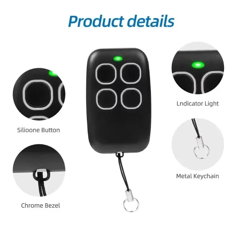 433Mhz Universal Duplicator Garage Remote Controller Command Clone Self-copying Automation Gate Fixed Code