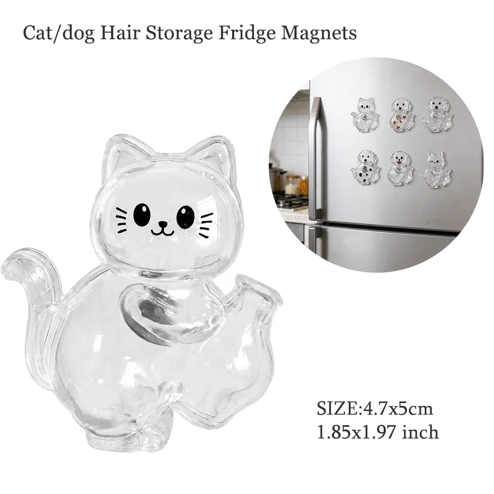 Transparent Dog Hair Storage Pendant Dog Hair Collector Keychain Pet Hair Memorial Bottle for Pet Lovers DIY Memorial Keychain