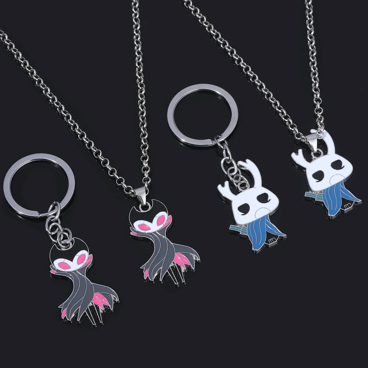 Game Hollow Knight Keychain The Grimm Theater Master Metal Keychain Pendant Game Peripheral Jewelry Unisex Keychain Pendant