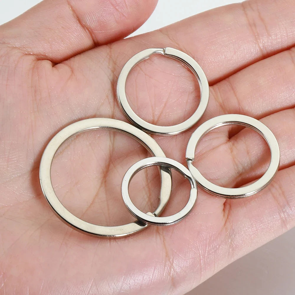 20pcs Metal Split Jump Rings Metal Hooks for DIY Keychain Pendant Making Accessory