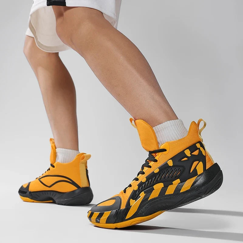 Men's Basketball Shoes Breathable Cushioning Non-Slip Wearable Runing Shoes Gym Training Athletic Basketball Sneakers for Men