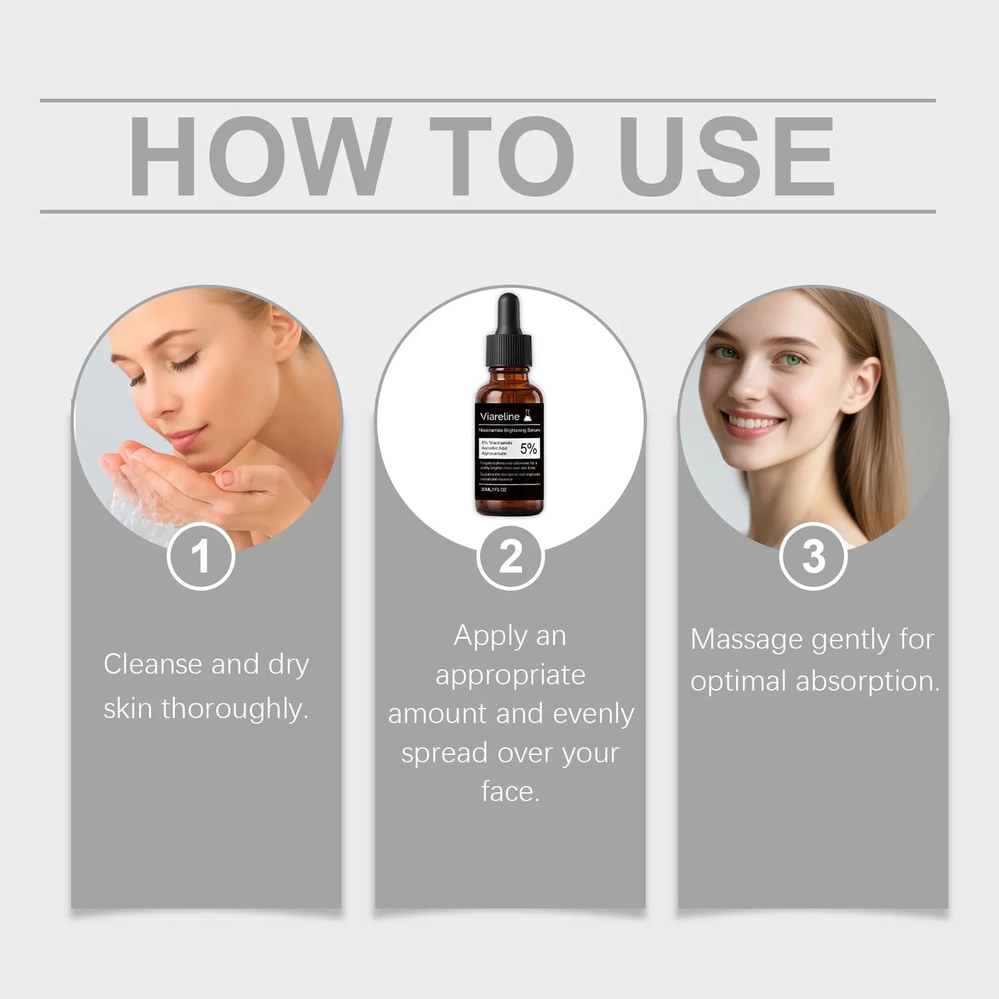 5% Niacinamide Brighten Serum Fade Dark Spots Even Skin Tone Improve Dullness Shrink Pores Moisturizing Hydration Sensitive Skin