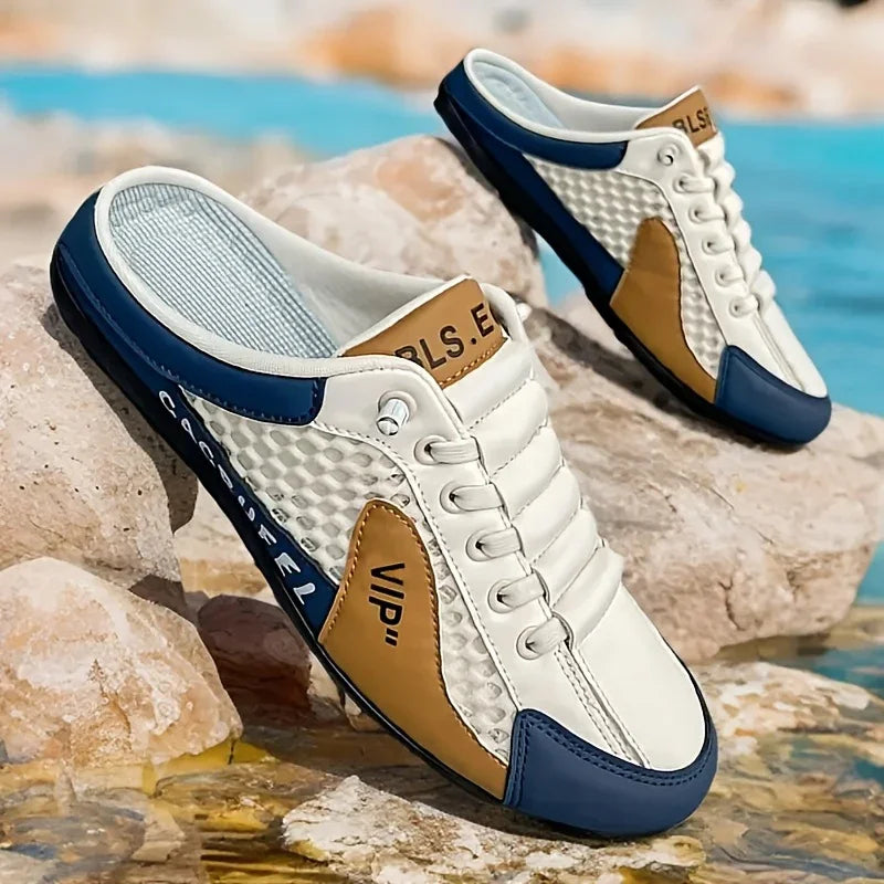 Men's Fashion Soft-soled Half Slippers Summer Men Trendy Bottom Casual Shoes Soft Sole Sneakers Zapatos De Hombre Plus Size 48