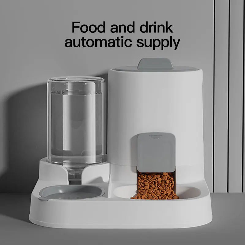 Automatic Gravity Cat Water Dispenser Feeder Spill-Proof Large Capacity One-Piece Design Pet Supplies