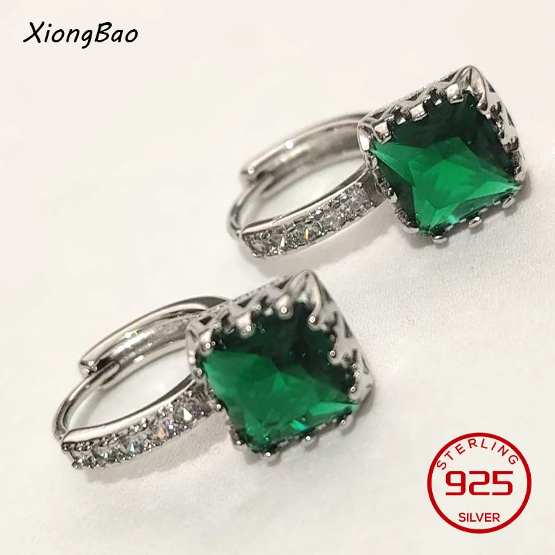 925 Sterling Silver Earrings New Women Elegant Temperament Sterling Anniversary Gift Fashion Jewelry Accessories Geometric Ears