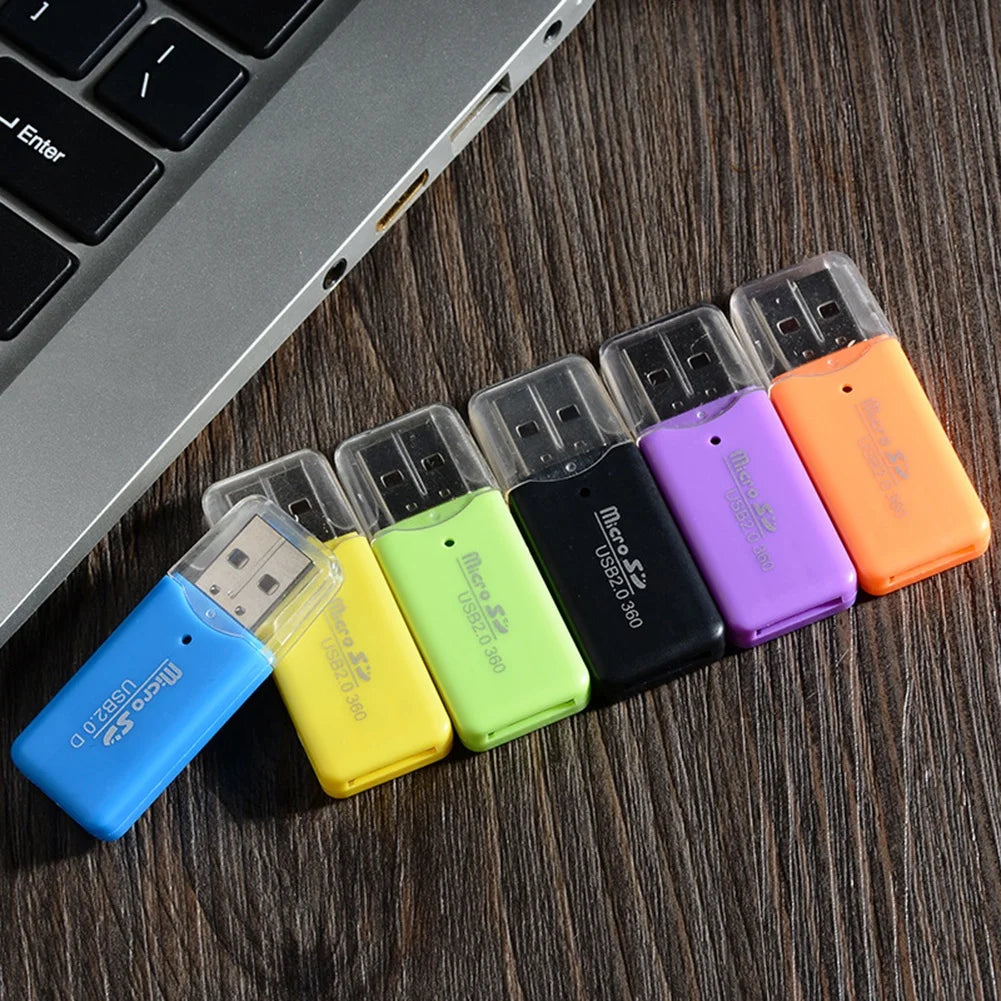 NNBILI USB micro-SD/TF Card Reader USB 2.0 Mini Mobile Phone Memory Card Reader High Speed USB Adapter For Laptop Computer