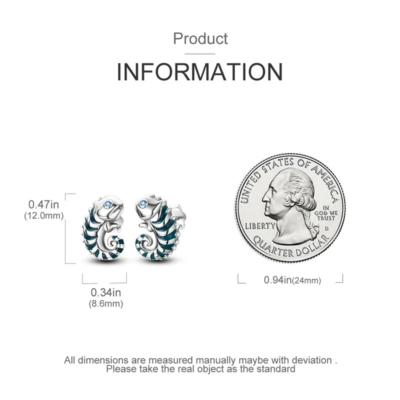 Original 925 Sterling Silver Colorful Cute Animal Pet Stud Earrings For Women Collocation For Girlfriend Birthday Gift