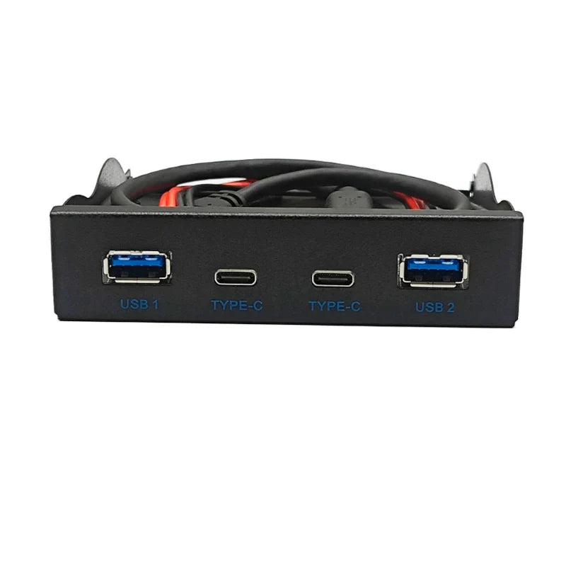 NEW 10G USB 3.2 GEN2 Front Panel HUB 2x USB3.2 GEN2 + 2x TYPE-C Adapter TYPE E to Front Type C for Desktop 3.5" Floppy Drive Bay