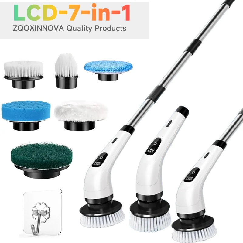Cordless Household Spin Scrubber Kitchen Gadgets Hair Brushes Bathroom Broom Toilet  Multipurpose Cleaning Brush  Electric Mops
