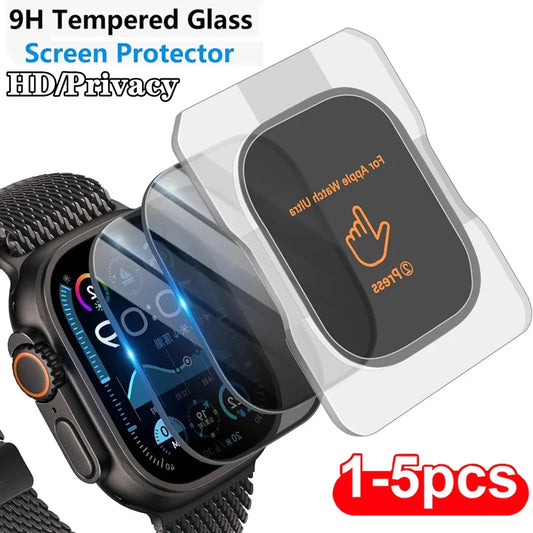 Tempered Glass for Apple Watch Ultra2/3 49mm Anti-Scratch Screen Protector for IWatch Ultra Seconds Installation Protective Film
