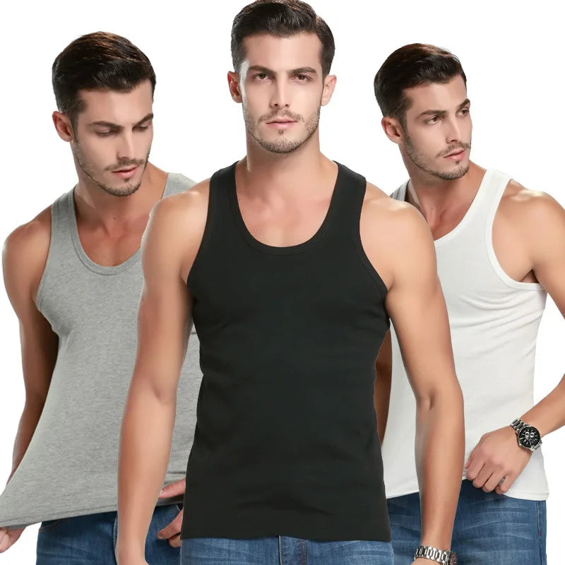2026 New Men's Summer Lightweight Cotton Tight Vest Sports Casual Family Pajamas Outdoor Tight Top Breathable Quick Drying Vest