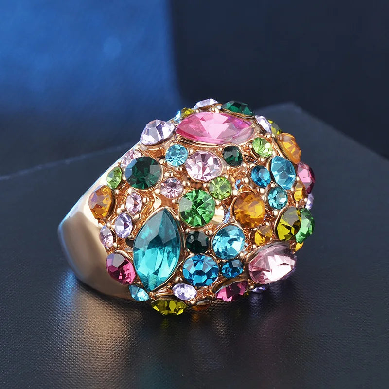 Luxury Jewelry Design Vintage Rings for Women Aesthetic Wedding Ring Fashion Accessories Couple Ring Crystal Jewelry