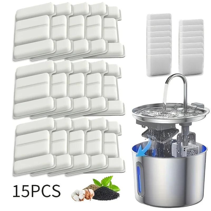 15/30pcs Cat Water Fountain Filter- Suit for Cat Dog Pet Water Fountain Cat Fountain Filter Replacement For TY09/TY10(2.2L/3.2L)
