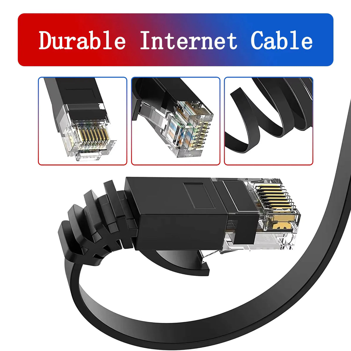 Cat 6 Ethernet Cable LAN Network Cord,Internet, Network Cable - Supports Cat6 Network Standar Gigabit high-speed Network Cable