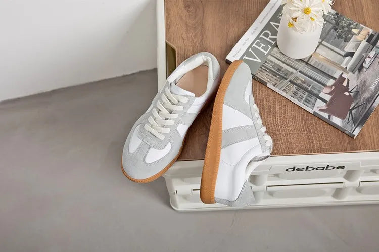 AIYUQI Women's Sneakers 2026 New Genuine Leather Ladies Moral Training Shoes Casual Spring Flat Shoes Women