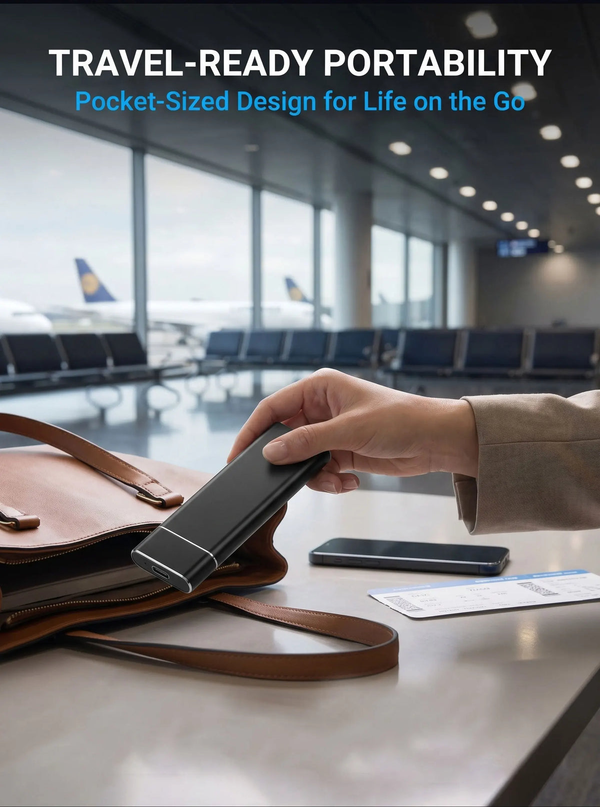 USB 3.1 high-speed external portable hard drive 4TB large capacity portable SSD solid state drive suitable for laptop MAC/PC