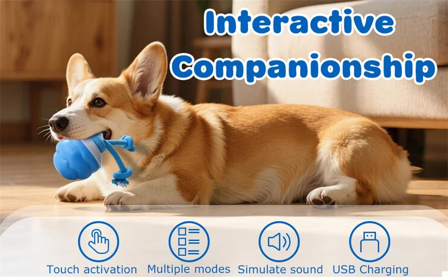 Intelligent Dog Toy Ball Electronic Interactive Cat Toy Usb Automatic Moving Bouncing Ball For Large Medium Dog Holiday Pet Gift