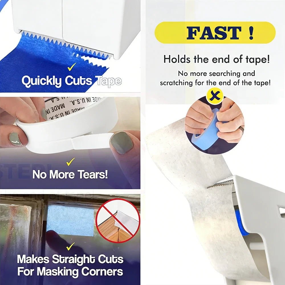 Masking Tape Applicator Tool Manual Paper Tape Dispenser for Wall Painting Caulking Aid Fall Home Renovation DIY Tool