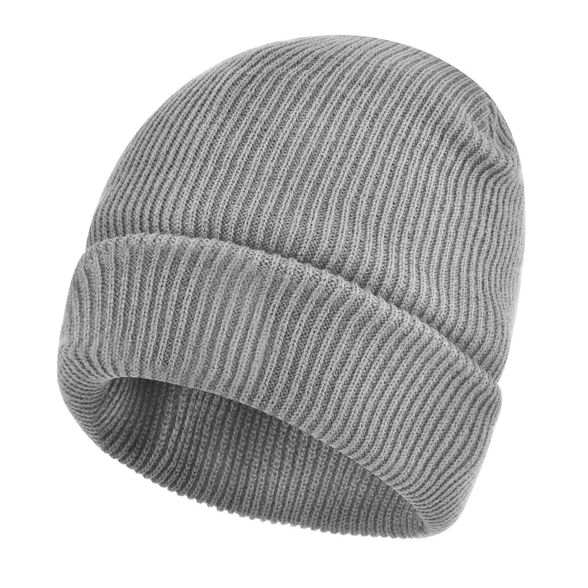 Waterproof Windproof Winter Warm Knit Beanie Fishing Hat Cap, Slouchy Soft Black Headwear Great for Winter Ski Walking Running