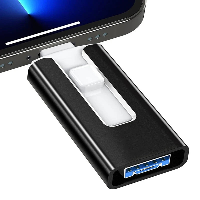 4 In1 OTG Micro USB 3.0  Flash Drive  Dual purpose Android TYPE-C Pen Drive Mobile Micro USB Memory Stick Drive Free For iPhone