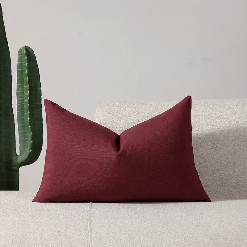 Classical Striped Cushion Cover 45x45cm Hawthorn Red Ivory Recycle Polyester Fabric Pillow Cover Indoor Outdoor Home Decoration