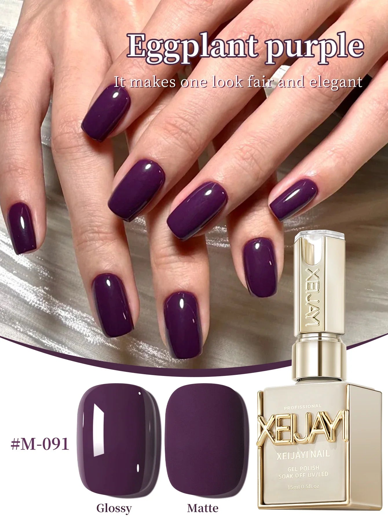 1Pc 15ML Milky White Pure Nail Polish Gel Nail Add Semi-Permanent Soak Off UV LED Construction Gel Varnish